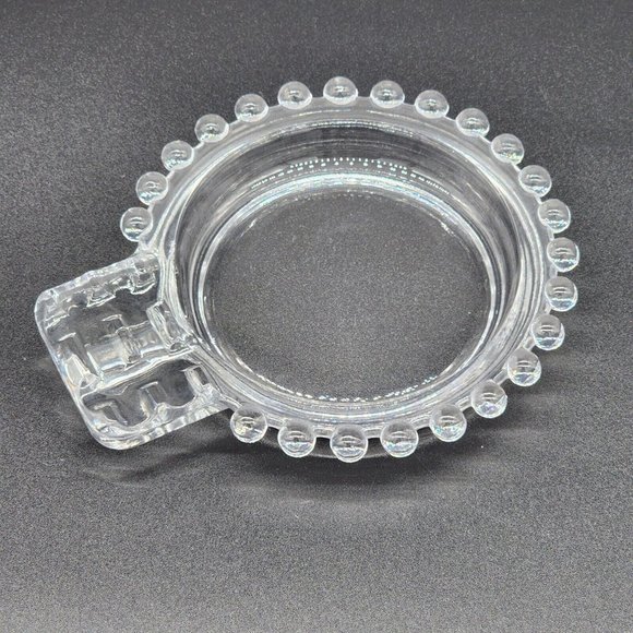 Six Vintage Imperial Glass Candlewick Two Slot Ashtrays B'Tween Place Coasters - Picture 2 of 4